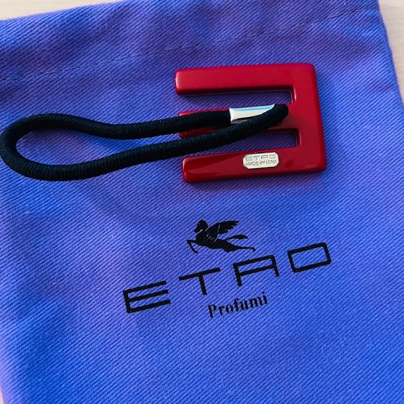 ETRO Milano Made in ITALY Hair Ties Square Elastic Paisley Band 1.7\